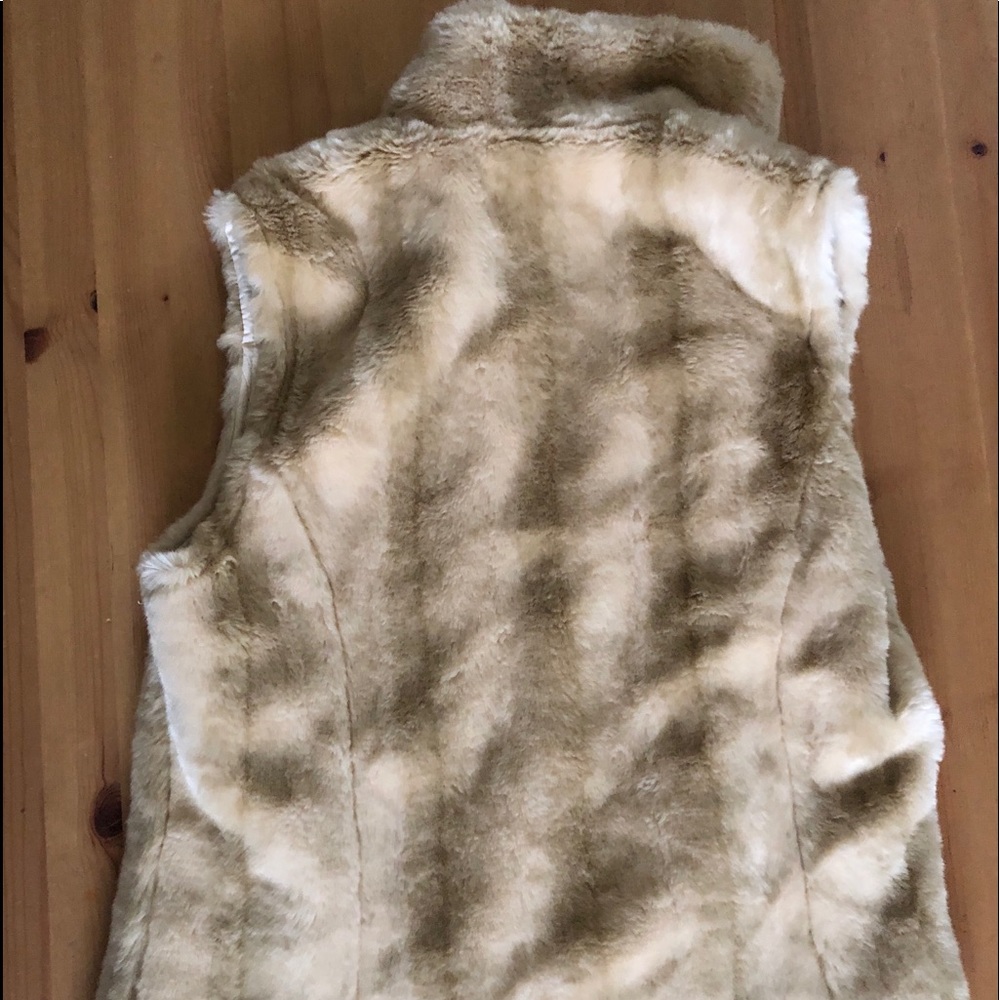 Reversible Faux Fur Vest Tan/Blonde